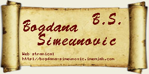 Bogdana Simeunović vizit kartica